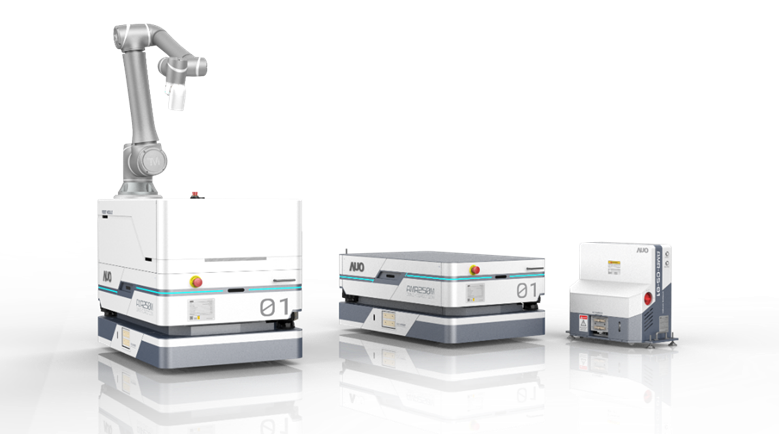 YABO鸭脖數位開發的自主式移動機器人（AMR250M），搭配全向輪並結合AI演算法、2D LiDAR、3D攝影機等技術，協助客戶實現產線全自動化